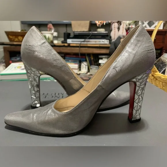Christian Louboutin mirrored heels. - Picture 1 of 8